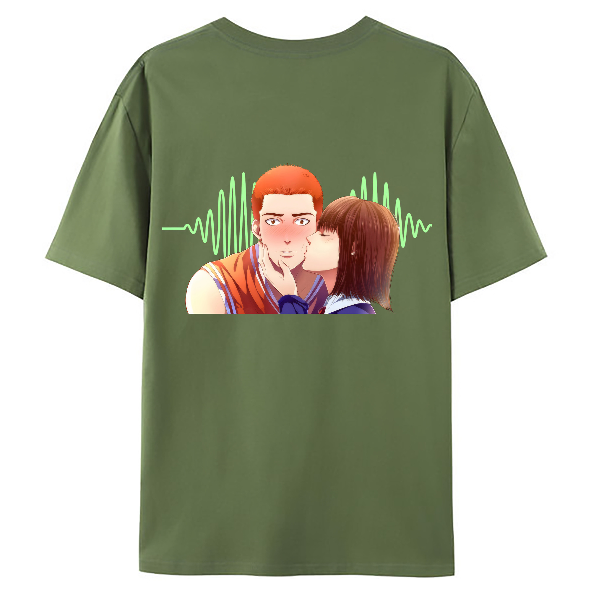 （画像用） SLAM DUNK／スラムダンク 綿100％ メンズ半袖Tシャツ（バックプリント） 通気性